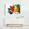thumbnail image 2 of Autumnal Symphony: Layered Maple Leaves - Digital Art Autumn Nature Botanical Floral Geometric Modern Art White Framed Wall Art Print 18 x 24 inches, 2 of 3