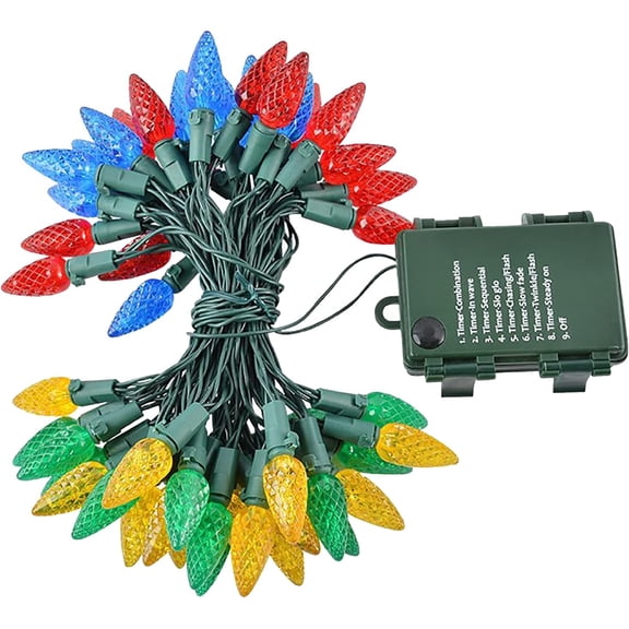 LINLIN Strawberry String Lights 16.4ft 50 LED Waterproof Twinkle Lights Outdoor 8 Modes Fairy Decoration Lighting for Patio, Lawn, Garden, Party, Christmas