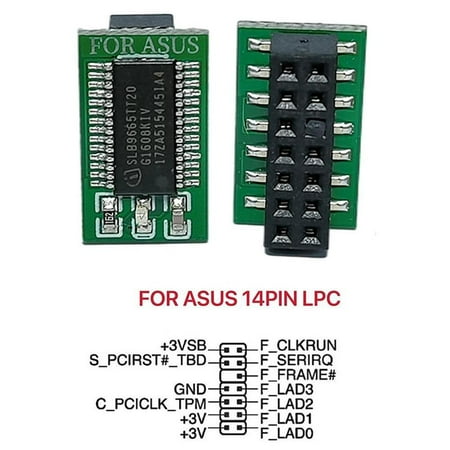 WENXUAN TPM 20 Encryption Security Module Remote Card Windows 11 Upgrade Module Hot (For Asus 14Pin LPC)