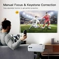 thumbnail image 2 of Mini Projector, APEMAN 5000 Lumen 1080P Supported Projector, 200'' Display 50000 Hrs LED Life, Dual Speakers Portable Projector, Compatible with HDMI, USB, VGA, TF, PS4, Laptop, DVD for Home Cinema, 2 of 5
