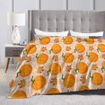 thumbnail image 5 of Pumpkin and Autumn Maple Falling Leaves Throw Blanket Super Soft Lightweight Fall Leaf Thanksgiving Day Flannel Blanket for Sofa Couch Bed,Ultra Warm Cozy Blankets for All Seasons 50"X40", 5 of 6