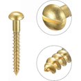 thumbnail image 2 of Wood Screws M2.5 X 20mm Slotted Round Head Brass Self Tapping Screws 100 Pcs, 2 of 4