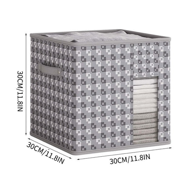 Caja de almacenamiento de tela de gran capacidad | Organizador de cajones de escritorio apilable | Cubo de tela no tejida 30x30x30cm | Armario de almacenamiento que ahorra espacio para oficina en