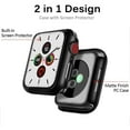 thumbnail image 4 of LEIXIUER Tempered Glass+Matte Watch Cover Compatible with Apple Watch Case 45mm 41mm 44mm 40mm 42mm 38mm Bumper+Screen Protector Accessories for iWatch Series SE 8 7 6 5 4 3 2 1, 4 of 7