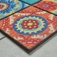 thumbnail image 2 of Mohawk Home Doorscapes Mat Welcome Exotic Tiles Mat Scatter, 1'6"x2'6", Teal & Blue, 2 of 3