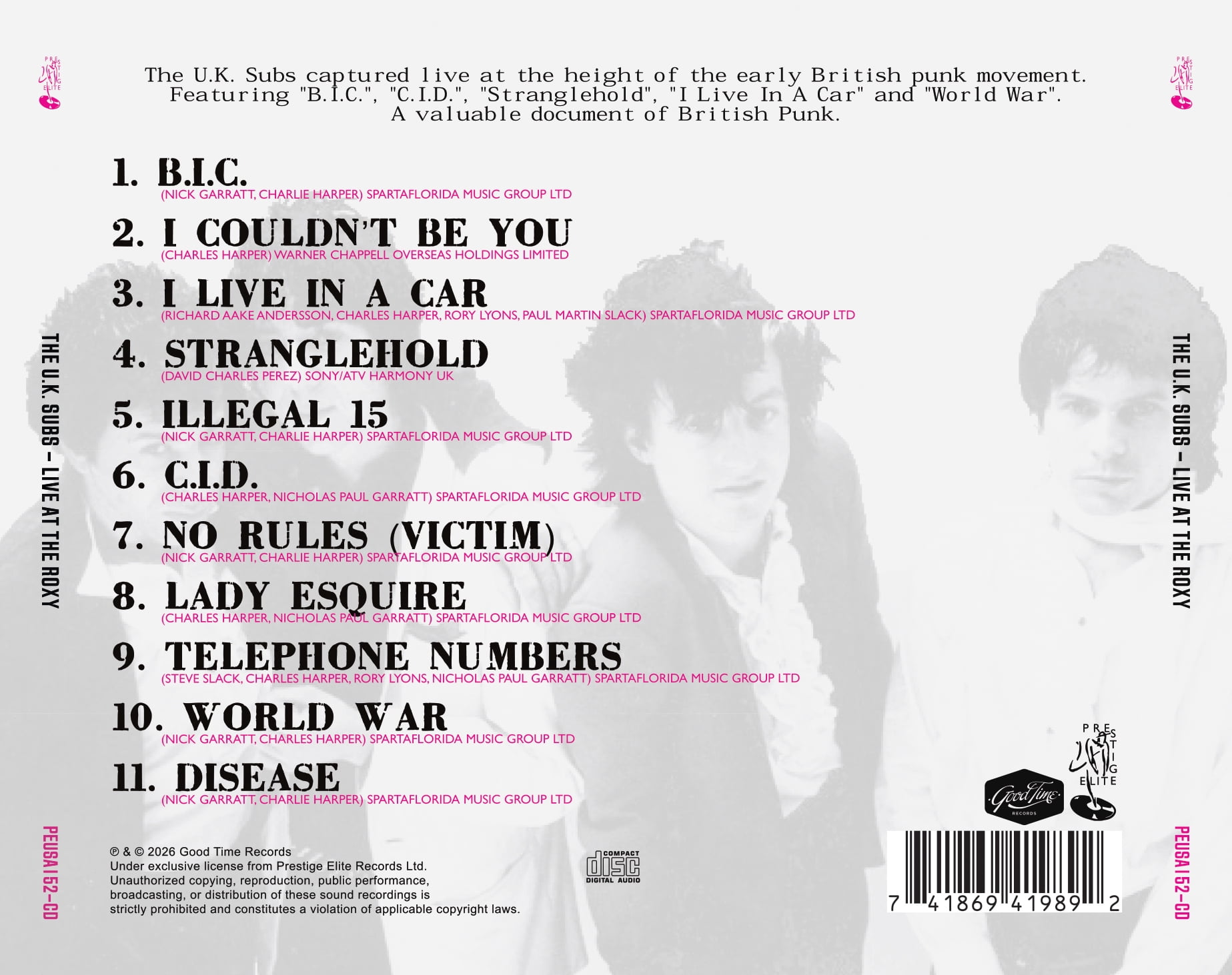 U.K. Subs - Live At The Roxy - Music & Performance - CD