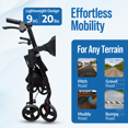 thumbnail image 2 of EZee Life Lightweight Steel Rollator - Durable Mobility Aid with Adjustable Features, 2 of 9