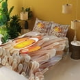 thumbnail image 2 of Ambesonne Ocean Fitted & Top Sheet Set with Shams, Bali Indonesia Fishes, Beige Orange, 2 of 5