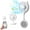 White, variant on LC-dolida Foldable Silent Handheld Fan, Mini Desktop Fan with Suction Cup, 3 Adjustable Speeds 360°Rotation, Hands Free Lightweight,USB Charging for Camping Home Office Travel, White