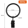 thumbnail image 2 of 50 Pack Metal Drapery Rings with Clips Curtain Rod Clips, Curtain Rings with Clips Black Decorative Drapery, Rings with Curtain Clips, Curtain Clip Rings, Drapery Clip Rings, 2 of 8