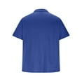 thumbnail image 5 of Coorders George Men’s & Big Men’s Stretch Short Sleeve Polo with Pocke,Button-Up Commuter Shirts for Mens, Blue, XL, 5 of 6