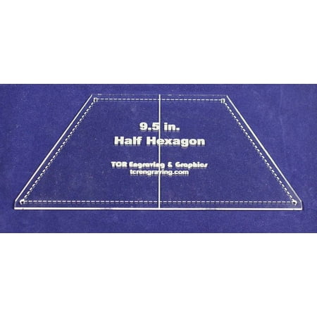 Hexagon Quilt Patterns - Half Hexagon Quilt Template 9.5