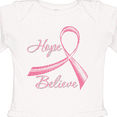 thumbnail image 4 of Inktastic Hope Believe Breast Cancer Ribbon Boys or Girls Long Sleeve Baby Bodysuit, 4 of 5