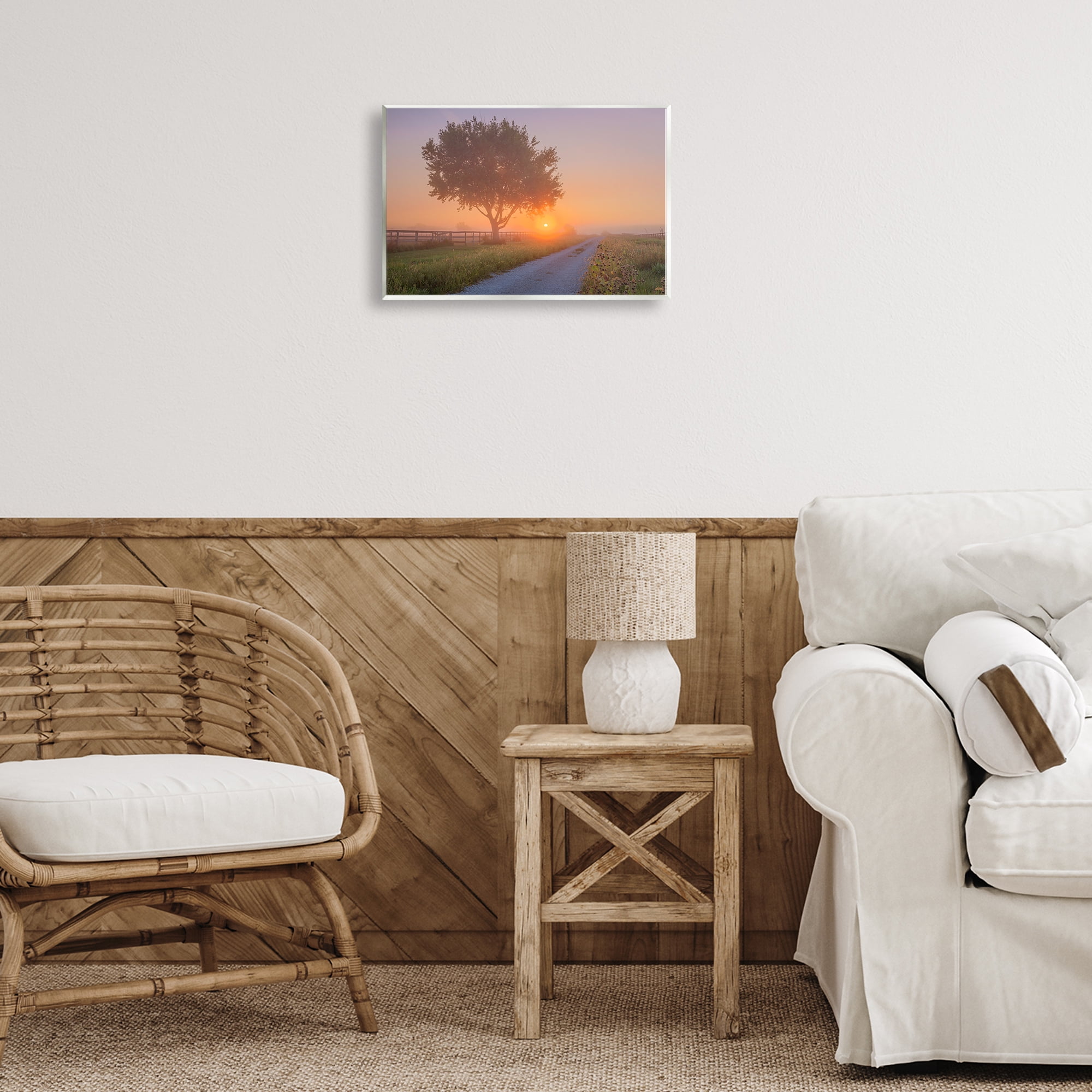 Stupell Industries Flower Lined Path Landscape & Nature Photography Unframed Art Print Wall Art, 15 x 10