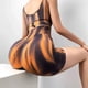thumbnail image 2 of Fitness entrenamiento Biker gimnasio pantalones cortos mujeres pantalones cortos deportivos para mujeres Tie Dyed Aurora Prined pantalones de Yoga sin costura apretado V Back Leggings, 2 of 5