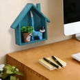 thumbnail image 5 of Halons House Shaped Wall Shelf Wood - Decorative Display Shelf, Wall Mounted Shelf Unit, Colorful Solid Wood for Children's Room/Kindergarten/Dining Room (23.6x18.6x7.6cm), 5 of 6