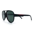 thumbnail image 6 of Polarized Mens Metal Flex Hinge Round Fashion Racer Plastic Sunglasses Black - Green, 6 of 8