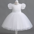 thumbnail image 2 of Mercatoo Toddler Girl Dress Summer Bubble Sleeve Bow Princess Dress Catwalk Performance Dress Girl's Casual Puffy Dresses, 2 of 6