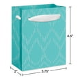 thumbnail image 4 of American Greetings Everyday Mini Gift Bag for Her, Teal Chevron (3.75" x 4.5" x 2") 1-Count, 4 of 4