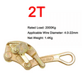 thumbnail image 6 of 2T Universal Wire Grip Clamp Come Along Wire Rope Grips Heavy Duty Insulated Extra-High-Strength Cables,1 * Wire clamp,Gold, 6 of 8