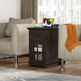 thumbnail image 6 of FAGAGA End Table for Living Room Set of 2,Farmhouse Nightstand with Drawer for Bedroom,Espresso, 6 of 8