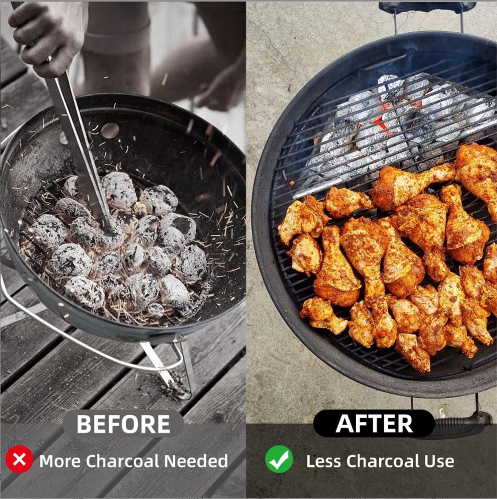 BBQ Large Charcoal Baskets Charcoal Grills Charcoal Briquette Fuels BBQ Charcoal Grills Tool Accessories