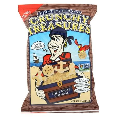 Pirate Brands Booty Puffs - Crunchy Treasures - Case Of 12 - 4 Oz.