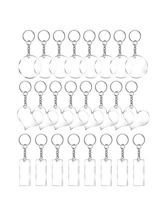 Wholesale BENECREAT 15PCS Acrylic Keyring Blanks 3x1 Inch Rectangle Acrylic  Clear Keychain Blanks with 20PCS Jump Rings 