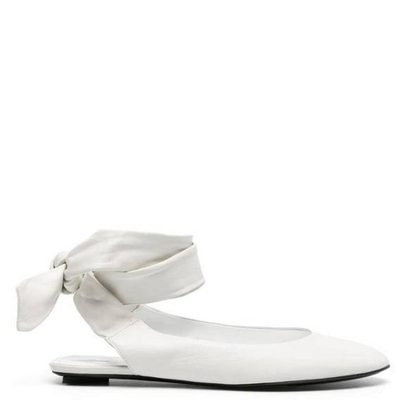 The Attico Female Elegant Ballerina Flat Shoes With Luxurious Leather Lining And Durable Sole White Sizes IT 34-50 2/3