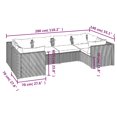 thumbnail image 4 of vidaXL 6 Piece Garden Lounge Set with Cushions Poly Rattan Brown, 4 of 4
