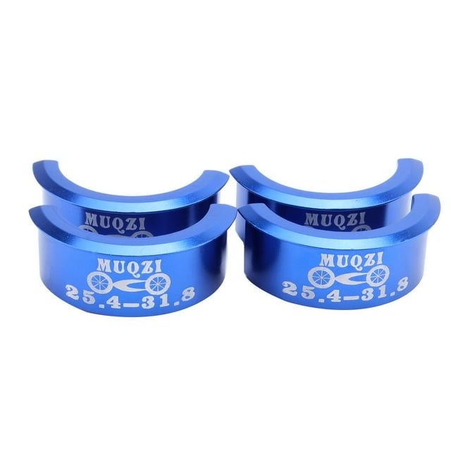 4 Pcs. Pinces de Guidon en Aluminium 25,4mm à 31,8mm - Bleu