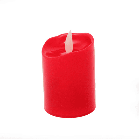 Elegani Small Flameless LED Candle 12 Pack – 2.75" Red Tealight –Flickering Lights for Indoor Decor, Events, Holidays
