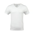 thumbnail image 3 of George Men's Cotton Stretch White V-Neck Tees, 3-Pack, 3 of 5