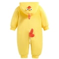 thumbnail image 4 of Baby Girls Long Sleeve Hooded Zipper Jumpsuit Chicken Costume Toddler Animal Costume Cosplay Costume Kids Halloween Costumes Size 0-18 Months, 4 of 9