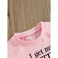 thumbnail image 5 of Hirigin Toddler Baby Girl Summer Clothes 6 12 18 Months 2T 3T 4T Short Sleeve Letter Print Shirt Tops + Solid Color Shorts 2Pcs Outfits Sets, 5 of 8