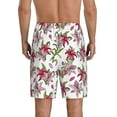 thumbnail image 3 of Kdxio Lilies Flowers Print Mens Sleep Shorts Bottoms Soft Comfy Pajama Wear Pants with Drawstring Pockets, 3 of 7