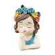 thumbnail image 3 of Maceta de niña, florero, escultura, regalo vívido, decorativo, lindo organizador de plantas Abrigo azul, 3 of 9