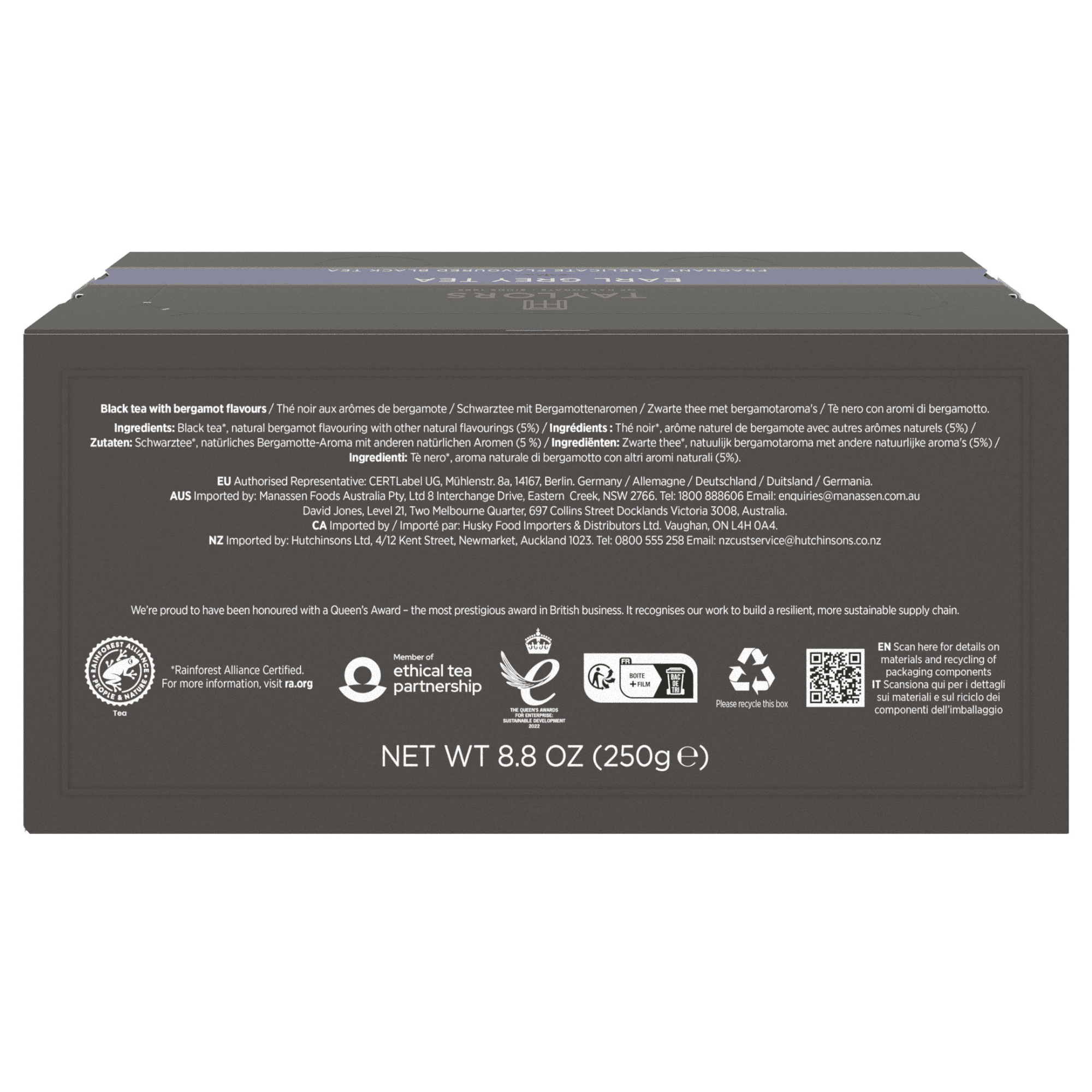 Taylors of Harrogate Earl Grey Tea, 100 Tea Bags