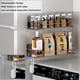 thumbnail image 4 of Estante magnético para especias para refrigerador, paquete de 8 estantes magnéticos para nevera, organizador de especias móvil con gancho, soporte para toallas de papel, soporte para, 4 of 6