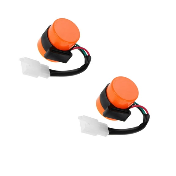 Worgeous 2pcs Round Turn Signal Relay 3 Pin Electronic Relay Motorcycle Turn Signal Relay LED Relay Electronic Turn Flasher for Scooters