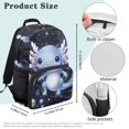 thumbnail image 7 of Pzuqiu Kids Backpack for Ages 6-18 17 Inch Cute Galaxy Axolotl Print Backpack Adjustable Padded Straps Large Capacity School Bag for Elementary Back to School Essential, 7 of 7