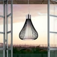 thumbnail image 2 of Maklaine Modern Glass 17.7''H x 13''W x 13''D Chrome Finish Ceiling Lamp, 2 of 3