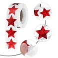 thumbnail image 3 of Uxcell 2 Rollos de Etiquetas Autoadhesivas en Forma de Estrella Brillantes de 1 Pulgada, Rojo (C-82-25), 3 of 5
