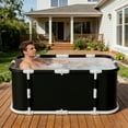 thumbnail image 6 of Beuway 45.27"Upgraded Foldable Bathtub for Adults,Fold-In-Half Tub for Ice Hot Bath,Install-Free(Black), 6 of 12