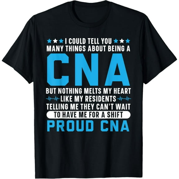 Certified Nursing Assistant Medical Worker CNA T-ShirtMen and women, Black T-shirt, size: Extra large