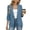 #0131-Blue, variant on Women's 3/4 Sleeve Blazer Lapel Open Front Solid Color Pocket Casual Jacket for Business Office formal Work