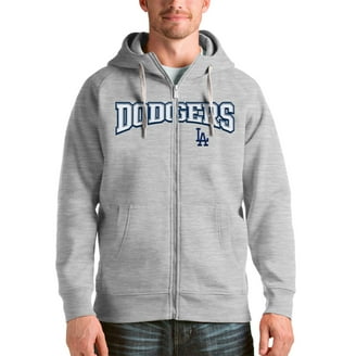 Antigua LA Dodgers Victory Hoodie Men's Full-Zip Royal Team Logo
