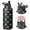 Geometric Diamond Black Pattern, variant on Geometric Triangle Beige Pattern Insulated Water Bottle with Straw, Vacuum Insulated Stainless Steel Drink Container Double Wall Vacuum Insulation Gifts Ideas for Home Office Outdoor Sports Car