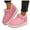 A Pink, variant on Corduroy Fuzzy Slipper Booties for Women Men Platform Cozy Stylish Winter Slip On Fluffy House Shoe