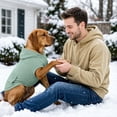 thumbnail image 5 of YYDENG Soft Polyester Dog Hooded Sweater, Warm Leg‑Less Pullover Knit Coat, Cold‑Weather Outfit Indoor Outdoor Cold‑Weather Apparel for Medium and Large Size Dogs, 5 of 8